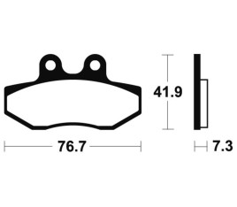 Plaquettes de frein TECNIUM Scooter organique - ME317