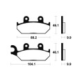 Plaquettes de frein TECNIUM Performance métal fritté - MF150