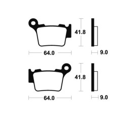 Plaquettes de frein TECNIUM MX/Quad métal fritté - MO291