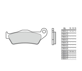 Plaquettes de frein BREMBO route métal fritté - 07BB04LA - 1035796