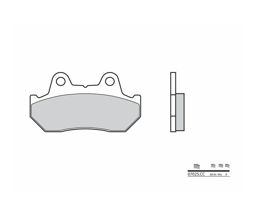 Plaquettes de frein BREMBO Scooter carbone céramique - 07025