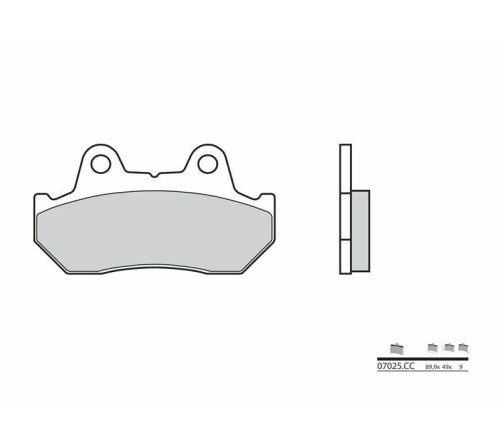 Plaquettes de frein BREMBO Scooter carbone céramique - 07025 - 1035682