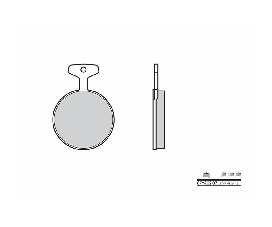 Plaquettes de frein BREMBO route carbone céramique - 07YA0207