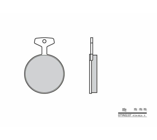 Plaquettes de frein BREMBO route carbone céramique - 07YA0207