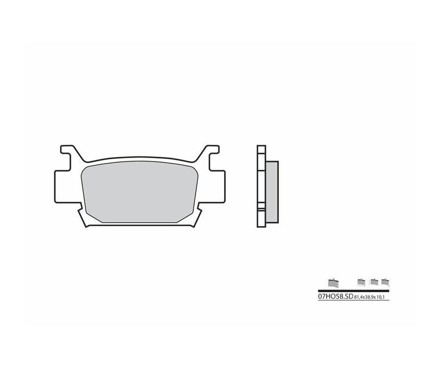 Plaquettes de frein BREMBO Off-Road métal fritté - 07HO58SD