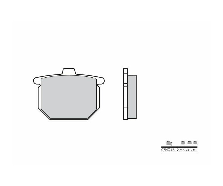 Plaquettes de frein BREMBO route carbone céramique - 07HO1212