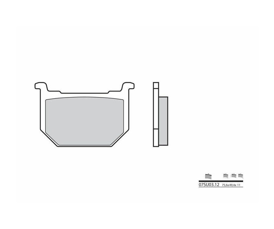 Plaquettes de frein BREMBO route carbone céramique - 07SU0312