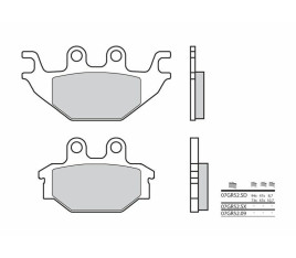 Plaquettes de frein BREMBO route carbone céramique - 07GR5209 - 1035896