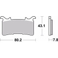 Plaquettes de frein BREMBO route/sport métal fritté - 07GR99SR