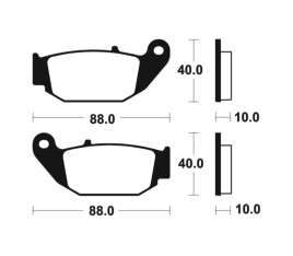 Plaquettes de frein TECNIUM MX/Quad métal fritté - MO415