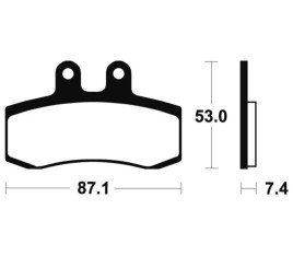 Plaquettes de frein TECNIUM route organique - MA181