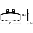 Plaquettes de frein TECNIUM route organique - MA181