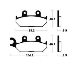 Plaquettes de frein TECNIUM Scooter organique - ME150