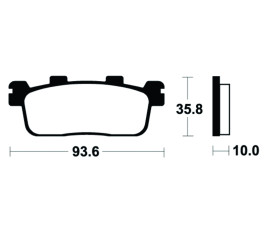 Plaquettes de frein TECNIUM Scooter organique - ME363