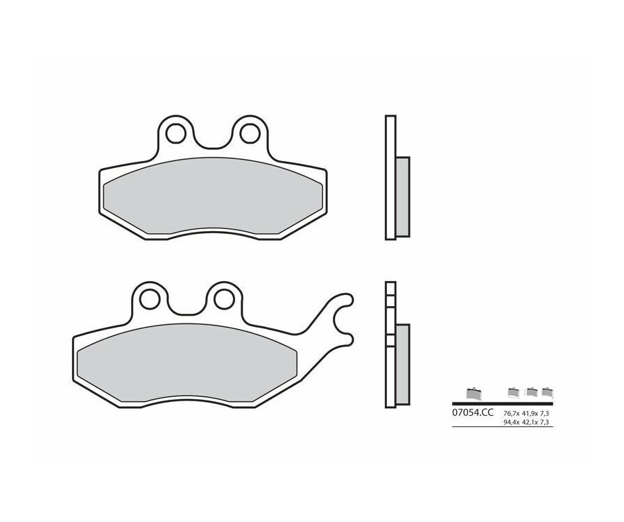 Plaquettes de frein BREMBO Scooter carbone céramique - 07054