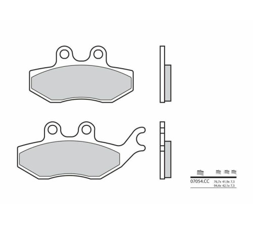 Plaquettes de frein BREMBO Scooter carbone céramique - 07054 - 1035700