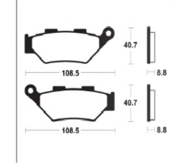 Plaquettes de frein TECNIUM métal fritté - MF483 - 1122849