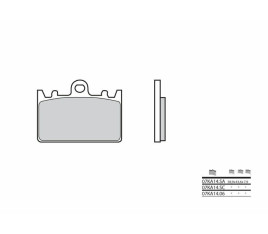 Plaquettes de frein BREMBO route métal fritté - 07KA14SA - 1036080