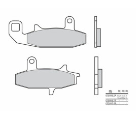 Plaquettes de frein BREMBO route métal fritté - 07SU15SA