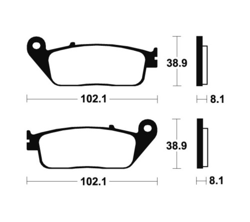 Plaquettes de frein TECNIUM métal fritté - MTR127 - 1090550