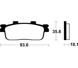 Plaquettes de frein TECNIUM Maxi Scooter métal fritté - MSS347
