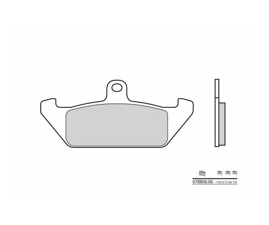 Plaquettes de frein BREMBO route carbone céramique - 07BB0606