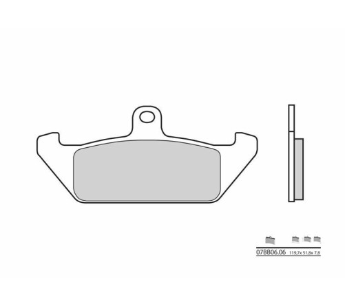 Plaquettes de frein BREMBO route carbone céramique - 07BB0606