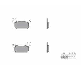 Plaquettes de frein BREMBO Off-Road métal fritté - 07GR70SX