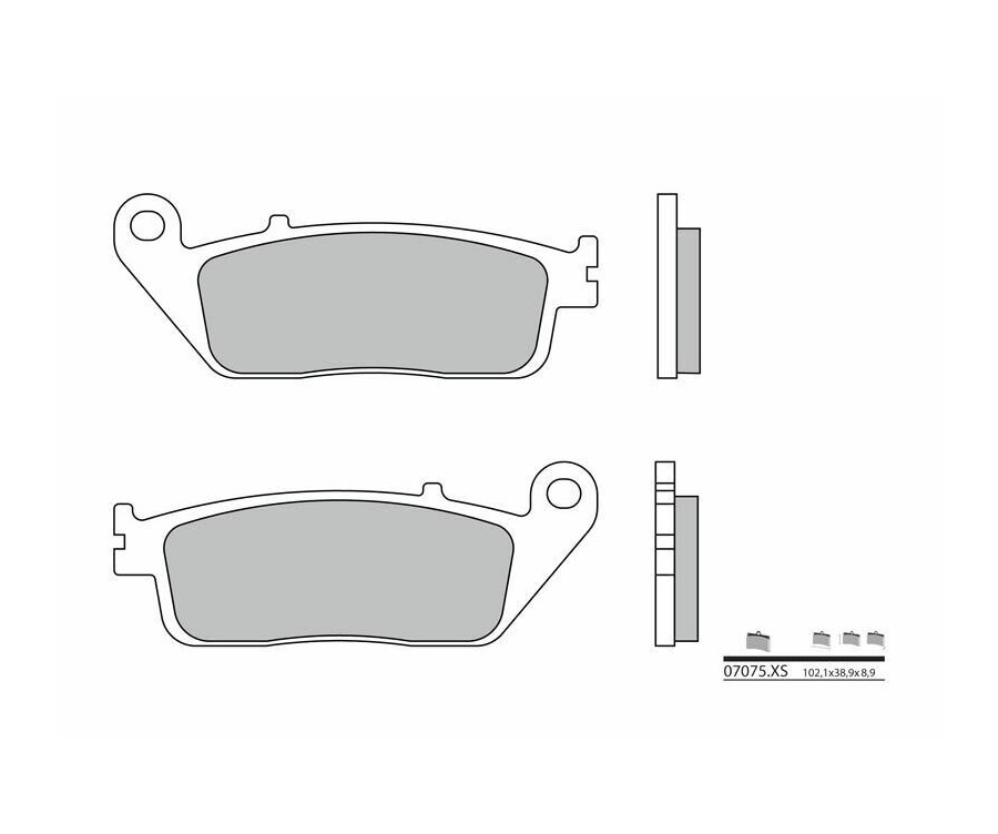 Plaquettes de frein BREMBO Scooter métal fritté - 07075XS