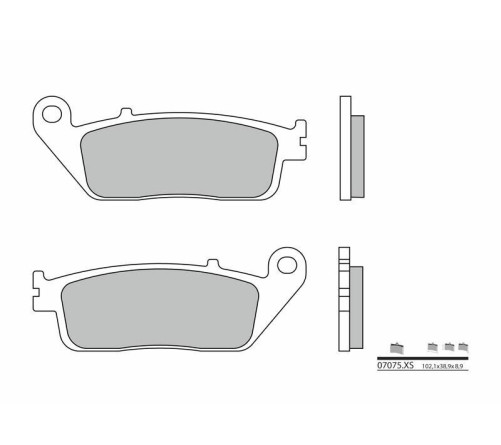 Plaquettes de frein BREMBO Scooter métal fritté - 07075XS - 1035765