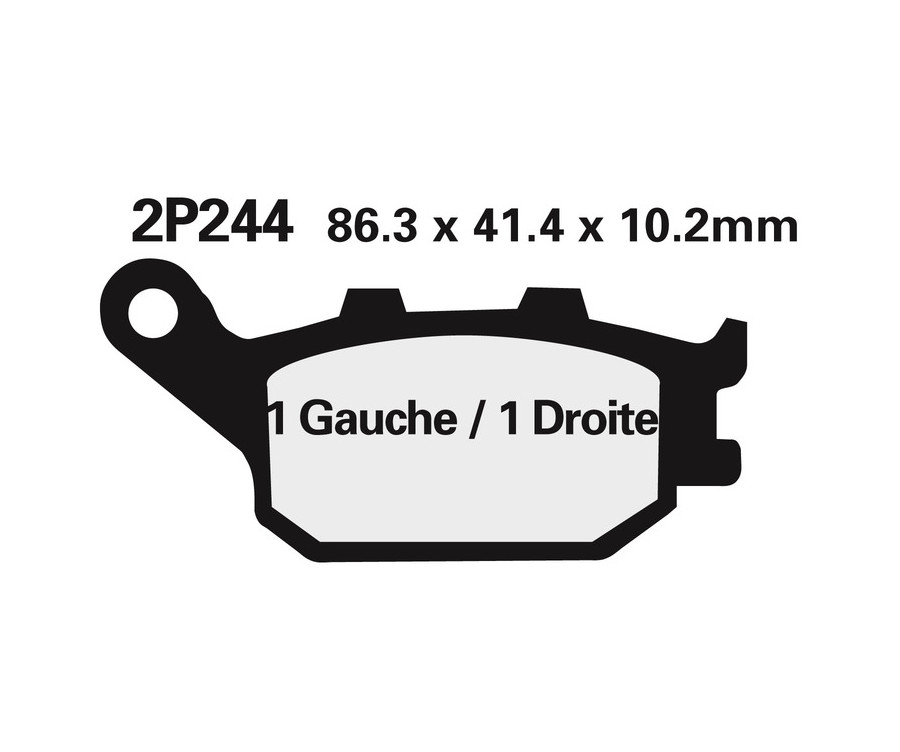 Plaquettes de frein NISSIN route semi-métallique - 2P-244NS