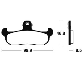 Plaquettes de frein TECNIUM MX/Quad métal fritté - MO108