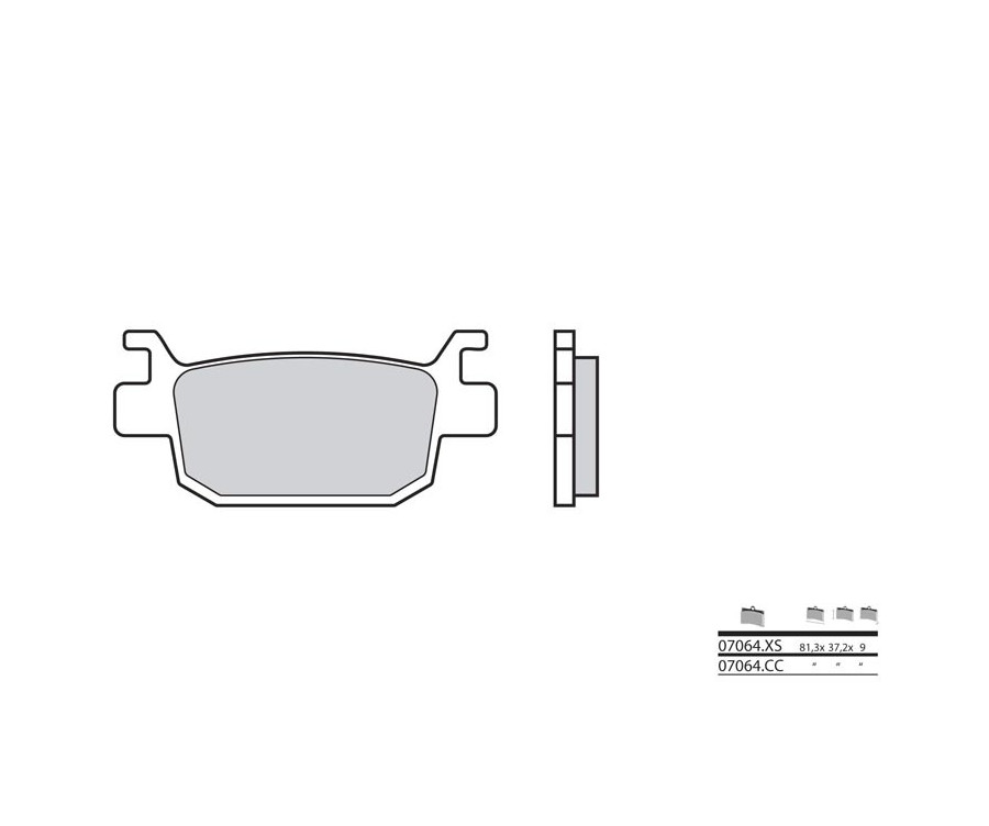 Plaquettes de frein BREMBO Scooter carbone céramique - 07064CC