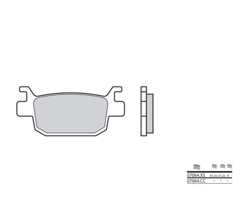 Plaquettes de frein BREMBO Scooter carbone céramique - 07064CC - 1035752