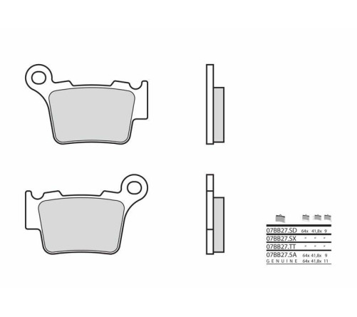 Plaquettes de frein BREMBO Vintage carbone céramique - 07BB275A - 1035844