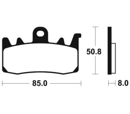 Plaquettes de frein TECNIUM Performance métal fritté - MF400