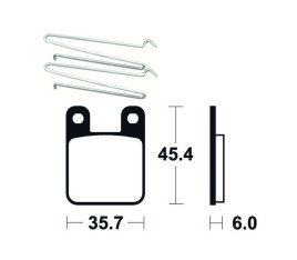 Plaquettes de frein TECNIUM Scooter organique - ME319