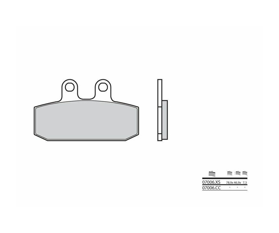 Plaquettes de frein BREMBO Scooter carbone céramique - 07006