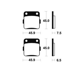 Plaquettes de frein TECNIUM MX/Quad métal fritté - MO62