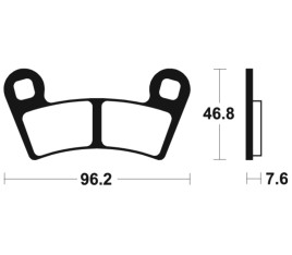 Plaquettes de frein TECNIUM MX/Quad métal fritté - MO398