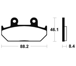 Plaquettes de frein TECNIUM Performance métal fritté - MF100