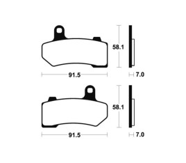 Plaquettes de frein TECNIUM Performance métal fritté - MF330