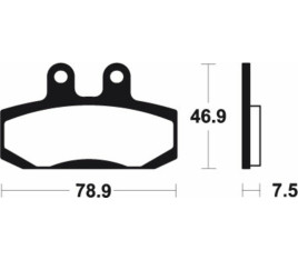 Plaquettes de frein TECNIUM Scooter organique - ME196