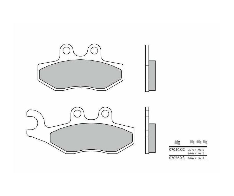 Plaquettes de frein BREMBO Scooter carbone céramique - 07056