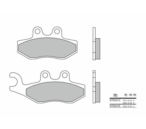 Plaquettes de frein BREMBO Scooter carbone céramique - 07056 - 1035702