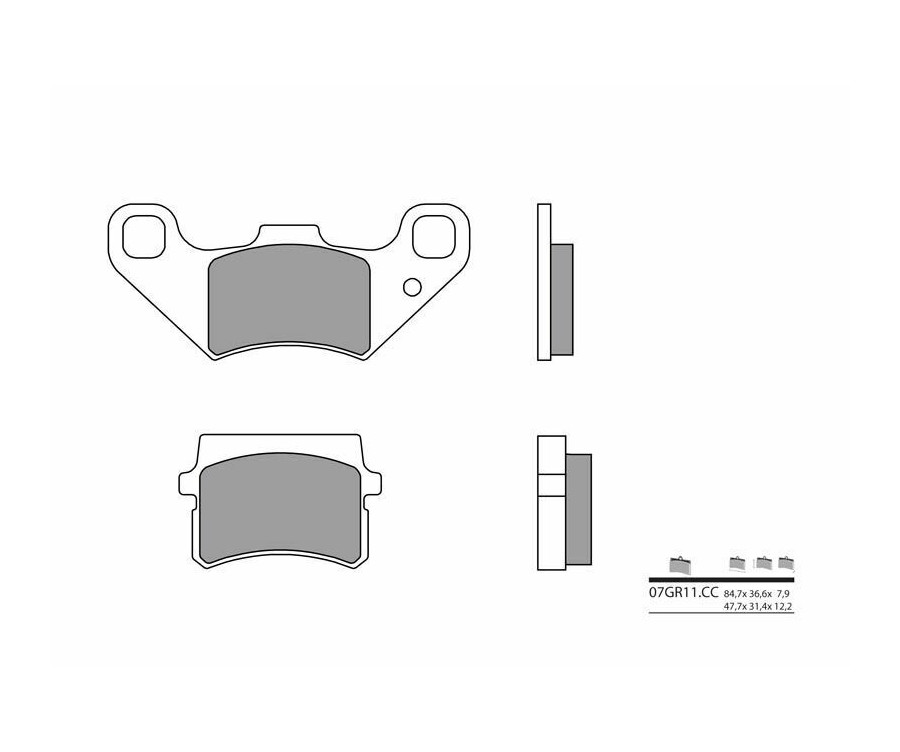 Plaquettes de frein BREMBO route carbone céramique - 07GR11CC