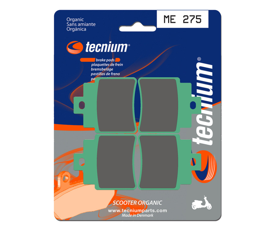 Plaquettes de frein TECNIUM Scooter organique - ME275