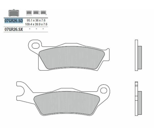 Plaquettes de frein BREMBO Off-Road métal fritté - 07GR26SD - 1035888