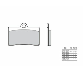 Plaquettes de frein BREMBO route carbone céramique - 07BB1507