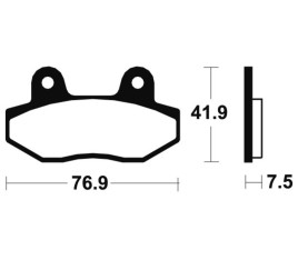 Plaquettes de frein TECNIUM Scooter organique - ME314